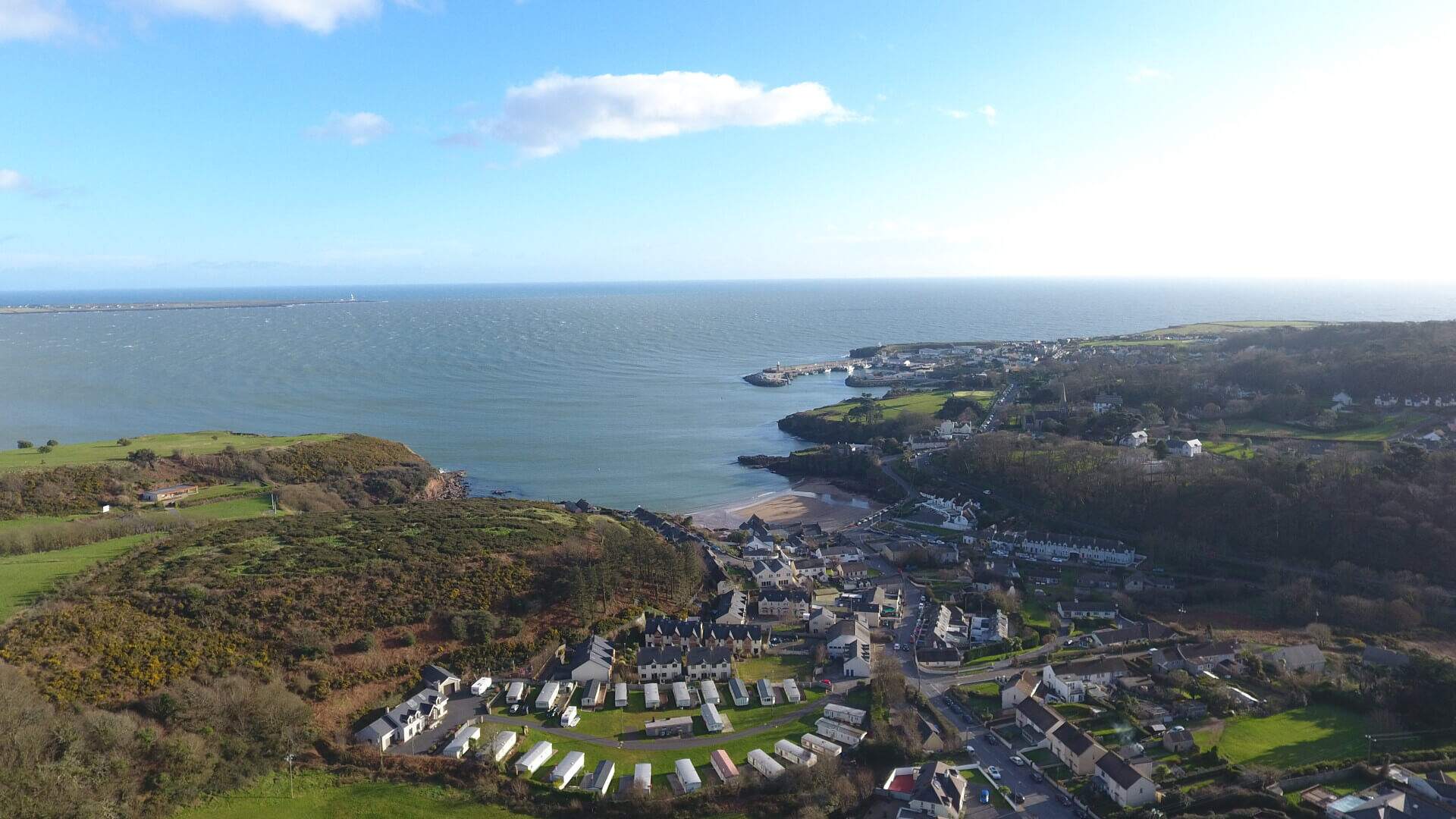 Waterford city aerial view