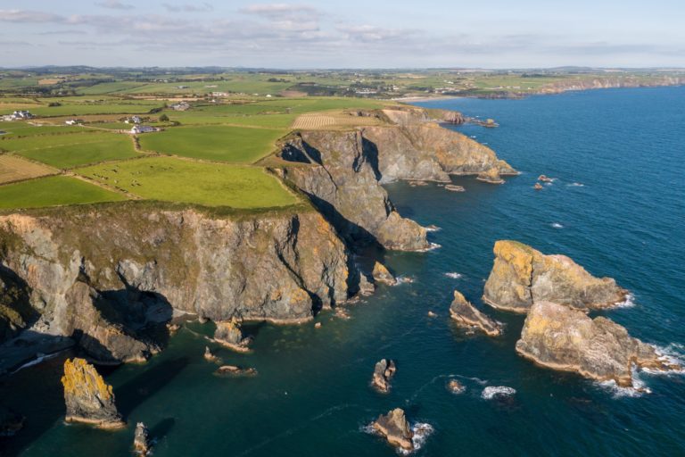 Aerial View Of Cliffs In Waterford