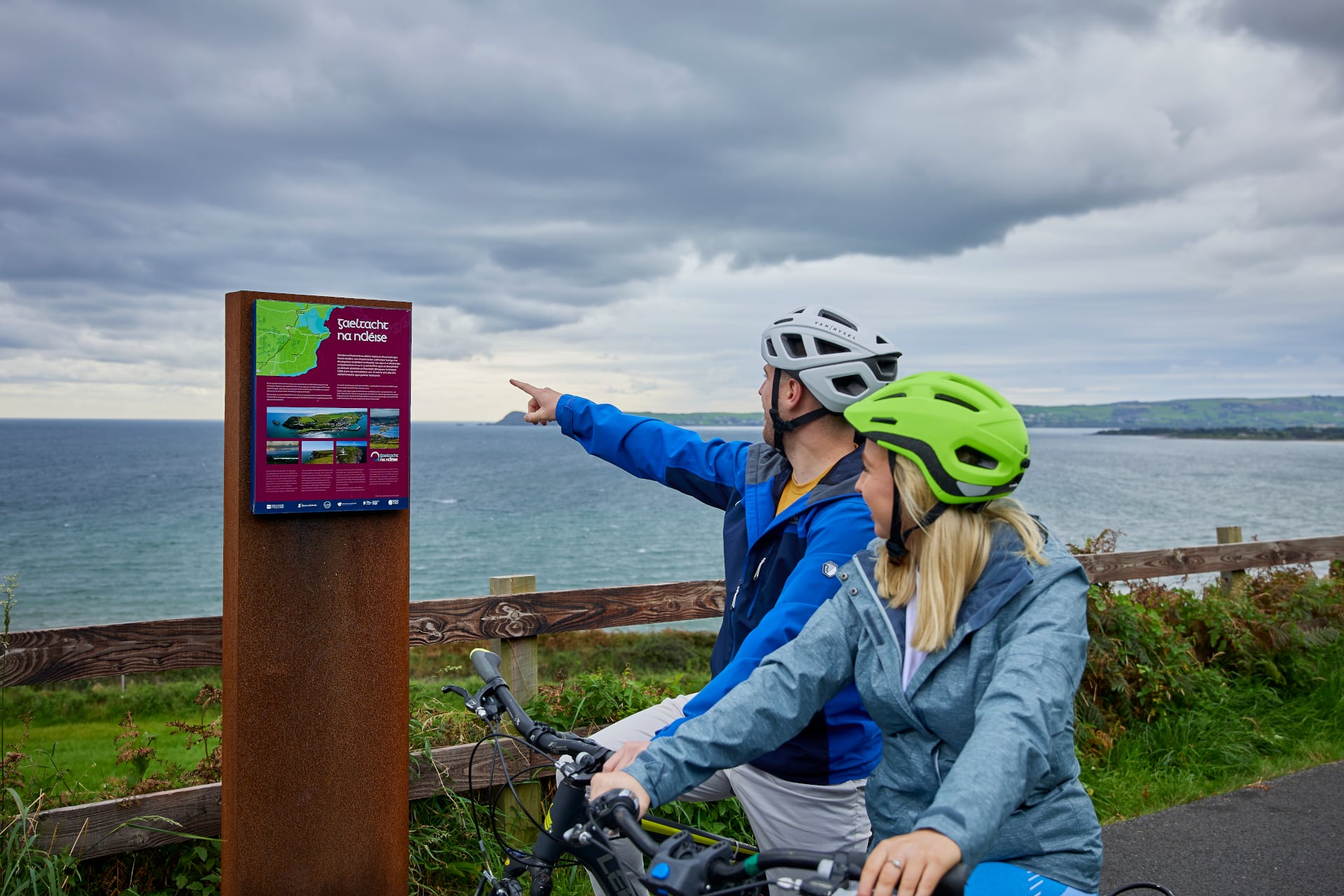 Couple out cycling on the Waterford Greenway
