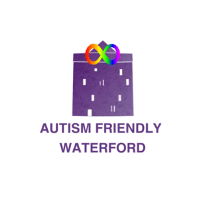 Autism Friendly Waterford - Purple logo of a castle