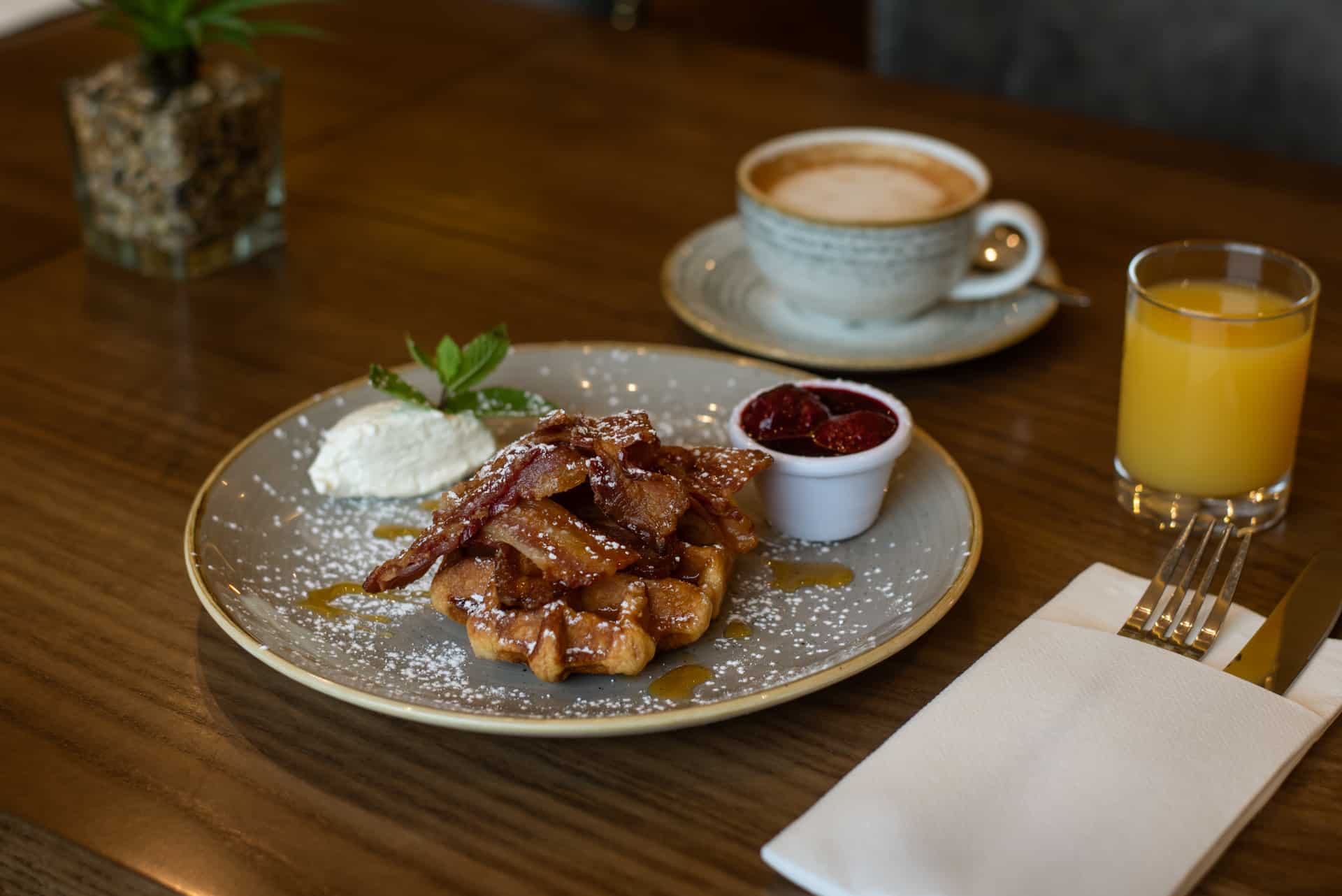Viking Hotel breakfast waffle