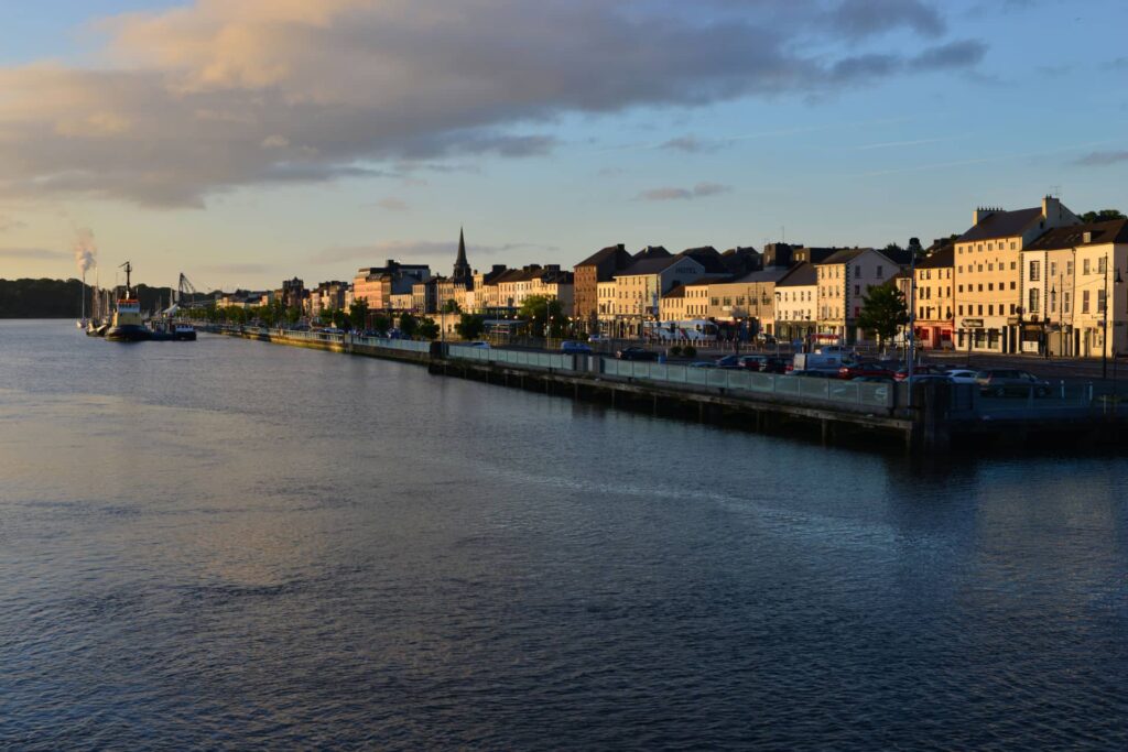 Waterford city by the lakes sunset